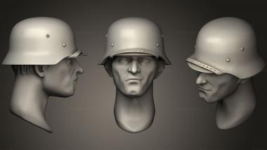 Military figurines HEADS HELMETS10 3d model